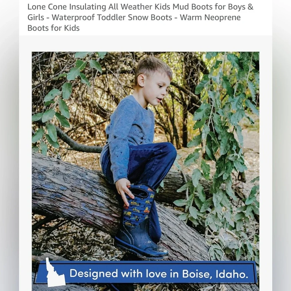 Lone cone insulating all weather kids BOOTS for B&G waterproof size 4 NWT